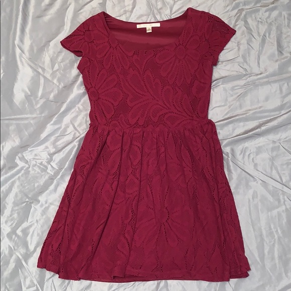 LC Lauren Conrad Dresses & Skirts - Women’s Lauren Conrad Maroon Skater Dress LC Lauren Conrad Dresses & Skirts - Women’s Lauren Conrad Maroon Skater Dress